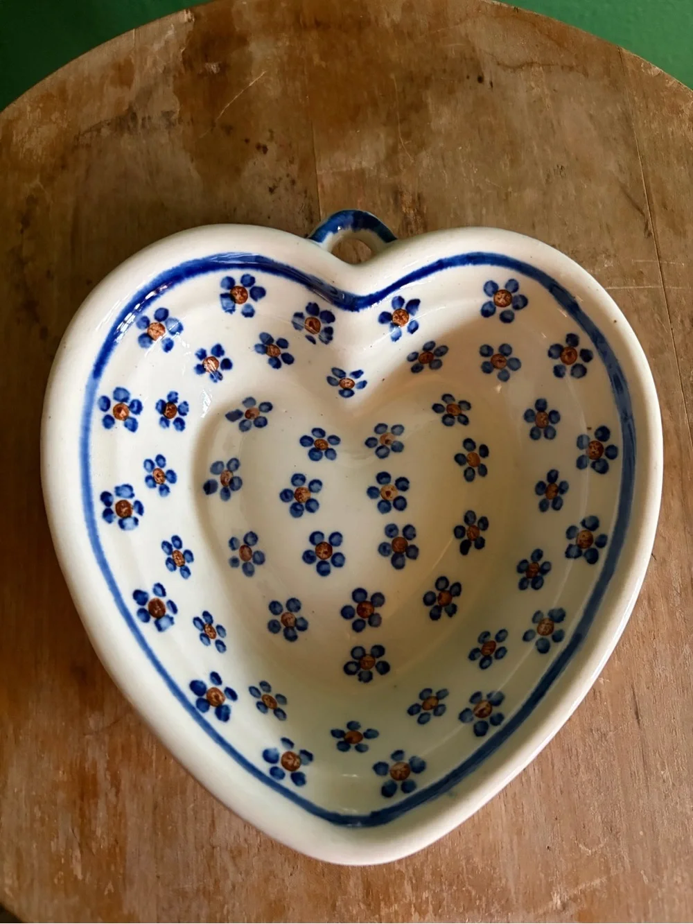 Heise Ceramics Hand Painted Heart   Germany est. 1919